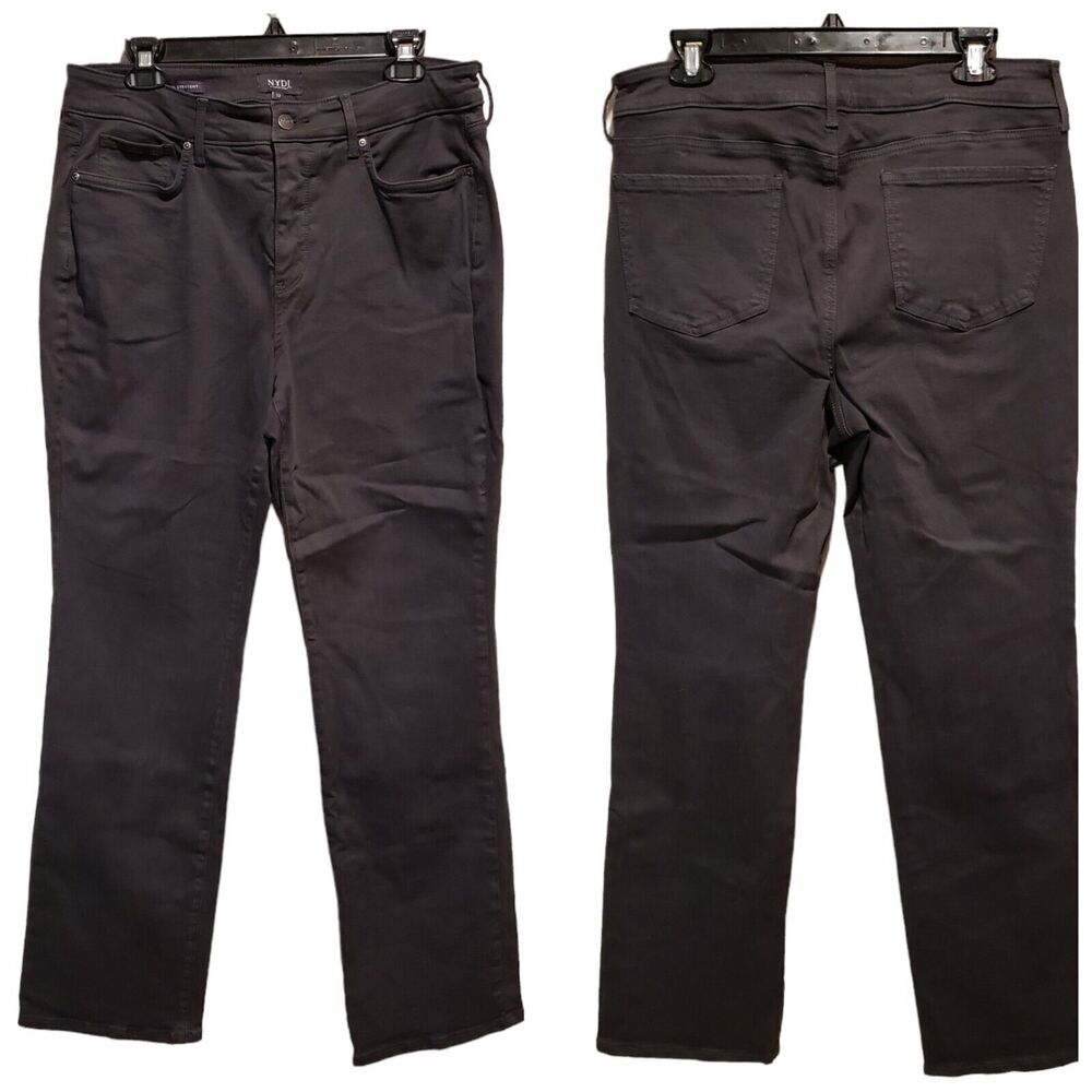 NYDJ Not Your Daughters Jeans Marilyn Straight Leg in Dark - Size 12